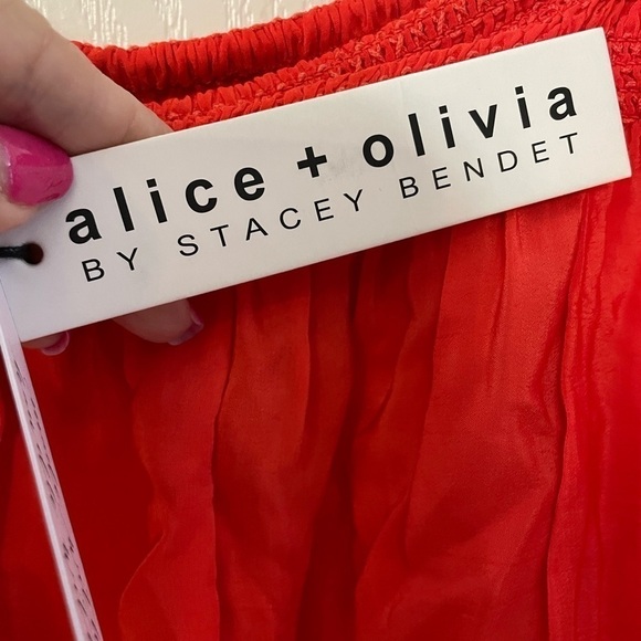 NWT Alice and Olivia- colored-block maxi dress Size 4 - Picture 10 of 11